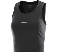 Salomon - Canottiera corta ad alte prestazioni - Shakeout Bliss Tanklette W Deep Black per Donne - Taglia L - Nero