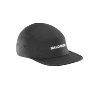 Salomon - Cappello con visiera piatta in cotone per un uso quotidiano - Logo 5 Panel Deep Black per Uomo in Cotone - Taglia L/XL - Nero