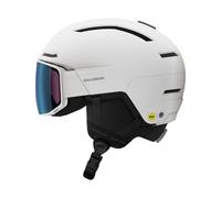 Salomon - Casco con visiera Fotocromatica - Driver Pro Sigphoto Mips White in Pelle - Taglia 53-56 cm - Bianco