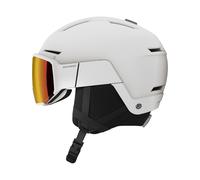 Salomon - Casco con visiera - Osmo Sigma White/Univ in Pelle - Taglia 53-56 cm - Bianco
