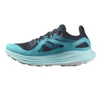 Salomon Donna Ultra Flow Black Tender, Scarpe da Trekking Versatili per Il Comfort, Escursioni e Corsa Trail per Avventure all'Aperto, Carbon Peacock Blue White, 38 EU