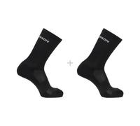 Salomon evasion crew 2 pairs socks black unisex