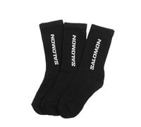 Salomon Everyday Crew Confezione da 3 calzini, classico comfort in misto cotone, polsino sicuro per l'appoggio del piede, supporto elasticizzato dell'arco plantare per i piedi sensibili