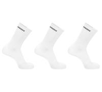 SALOMON Flow Crew Calzini Unisex, Confezione da 3 Pezzi, Bianco, 36-38