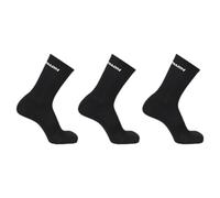 SALOMON Flow Crew Calzini Unisex, Confezione da 3 Pezzi, Nero, OSFA