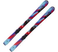 Salomon L QST Jr M + C5 GW 140cm Pastel Neon Blue 3/Poppy Red/Black