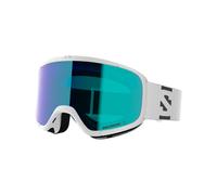 Salomon AKSIUM 2.0, maschera sci unisex antiappannamento per trail running e avventure in montagna, White/Mid Blue