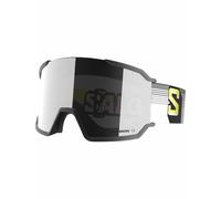 Salomon - Maschera da sci/snowboard - S/View 3 Black Pixel/Super White in Pelle