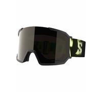 Salomon - Maschera da sci/snowboard - S/View 3 Black Yellow/Black in Pelle