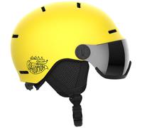 Salomon Orka Visor, casco da sci con visiera, junior, giallo 53-56cm