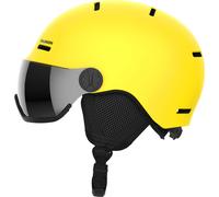 Salomon Orka Visor, casco da sci con visiera, junior, giallo 53-56cm Vibrant Yellow