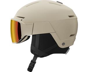 Salomon Osmo Simga, casco da sci con visiera, beige 59-62cm Rainy Day