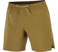 Salomon - Pantaloncini da corsa da uomo - Shakeout Core 7'' Shorts No L M Brilliant Olive per Uomo in Poliestere Riciclato - Taglia S - Kaki