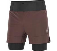 Salomon - Pantaloncini da trail da uomo - Sense 2In1 Shorts M Coffee Bean per Uomo in Silicone - Taglia S - Marrone Marrone S