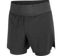 Salomon - Pantaloncini traspiranti con asciugatura rapida - Sense Aero 2In1 Shorts 5" M Deep Black per Uomo - Taglia S - Nero