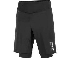 Salomon - Pantaloncini traspiranti con calzoncini integrati - S/Lab Ultra 2In1 Short M Deep Black Deep Black - Taglia M - Nero