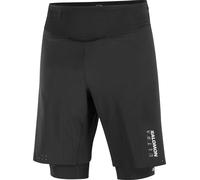 Salomon - Pantaloncini traspiranti con calzoncini integrati - S/Lab Ultra 2In1 Shorts M Deep Black per Uomo - Taglia S - Nero
