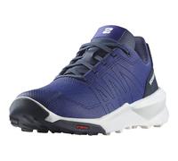Salomon Patrol Play Scarpe Unisex da Passeggio ed Escursionismo per bambini, Protezione versatile, Comfort e leggerezza, Grip su tutti i terreni, Blue Print/White/Carbon, 37 EU