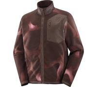 Salomon - Pile calda con zip - Chroma Fleece FZ M Coffee Bean Dusky Orchid Iron per Uomo - Taglia S - Marrone