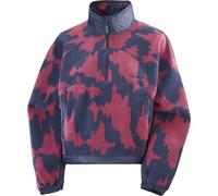 Salomon - Pile corto da donna con mezza zip - Chroma Fleece Crop HZ W Nocturne/Blue Nights per Donne - Taglia XS - Blu navy