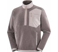 Salomon - Pile mezza zip da uomo - Pullover Chroma Fleece HZ M Iron per Uomo - Taglia S - Marrone