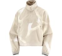 Salomon - Pile per escursionismo con collo con zip - Chroma Fleece Crop HZ W Silver Cloud per Donne in Pelle - Taglia S - Beige