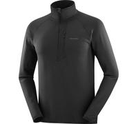 Salomon - Pile stretch e leggera con mezza cerniera - Sntial Lightwarm HZ M Deep Black per Uomo - Taglia L - Nero