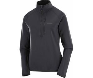Salomon - Pile stretch e leggera con mezza cerniera - Sntial Lightwarm HZ W Deep Black - Taglia M - Nero