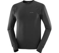 Salomon - Pile stretch e leggero - Sntial Lightwarm Crewneck M Deep Black - Taglia M - Nero