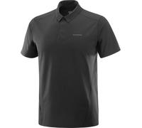 Salomon - Polo da escursionismo versatile - Trackline Polo M Deep Black per Uomo - Taglia L - Nero