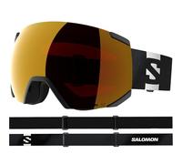 Salomon RADIUM ML, maschera sci unisex antiappannamento per trail running e avventure in montagna, Black/Mid Red