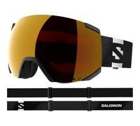 Salomon RADIUM ML, maschera sci unisex antiappannamento per trail running e avventure in montagna, Black/Mid Red