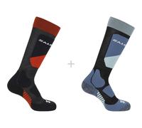 Salomon S/Access, calze da sci, confezione da 2, junior, nero/blu 23-26 Black/Magnet