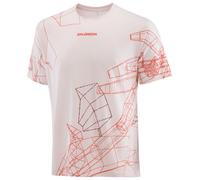 Salomon - T-shirt da corsa elasticizzato, ultraleggero e traspirante - S/Lab Speed Tee M Lilac Ash Fiery Red per Uomo - Taglia L - Beige