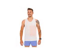 Salomon - Canotta ultraleggera - Sense Aero Singlet GFX M Icicle/Neon Flame per Uomo - Taglia M - Beige Beige M
