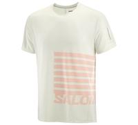 Salomon - Sense Aero Graphic - Maglia da corsa XL beige/bianco