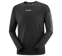 Salomon - Maglietta a maniche lunghe ultraleggera - Sense Aero LS Tee GFX M Deep Black/Black Beauty per Uomo in Pelle - Taglia S - Nero