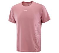 Salomon - T-shirt da corsa ultraleggero e traspirante - Sense Aero SS Tee GFX M Dusky Orchid Huckle Berry per Uomo - Taglia M - Bordeaux