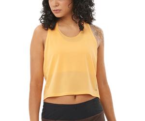 Salomon SENSE AERO SHORT TANK W Canotte e Top L Giallo