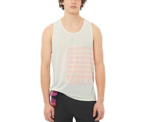 Salomon SENSE AERO SINGLET GFX M Canotte e Top XL Bianco