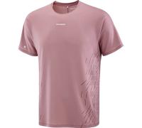 Salomon - T-shirt da corsa ultraleggero e traspirante - Sense Aero SS Tee GFX M Dusky Orchid Huckle Berry per Uomo - Taglia XL - Bordeaux
