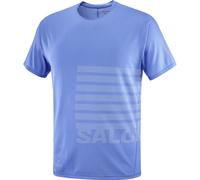 SALOMON Sense Aero Ss Tee Gfx - Uomo - Blu / Bianco - Taglia L- modello 2025