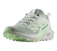 Salomon Sense Ride Scarpe da Trail Running da Donna, Ammortizzazione e reattività, Grip versatile, Tomaia leggera, Lily Pad/Metal/Green Ash, 40 2/3 EU