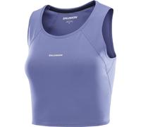 Salomon - T-shirt da corsa stretch, traspirante e ultraleggero - Shakeout Bliss Tanklette W Marlin per Donne - Taglia M - Viola
