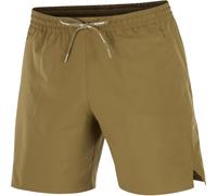 Salomon - Pantaloncini da corsa da uomo - Shakeout Core 7'' Shorts No L M Brilliant Olive per Uomo in Poliestere Riciclato - Taglia XL - Kaki