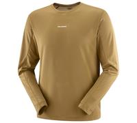 Salomon - T-shirt a maniche lunghe morbida e traspirante - Shakeout Core LS Tee M Brilliant Olive per Uomo - Taglia M - Kaki