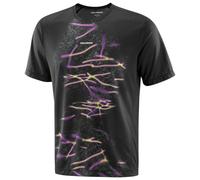 Salomon - SHKout Core S/S Tee GFX - Maglia da corsa S nero/grigio