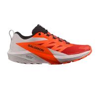 SALOMON Shoes Sense Ride 5, Scarpe Trail Running Uomo, Lunar Rock Shocking Orange Fiery Re, 49 1/3 EU
