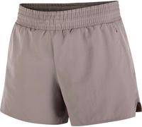 Salomon - Short da corsa stretch leggero - Shakeout Core Shorts 4" W Iron per Donne in Poliestere Riciclato - Taglia M - Beige
