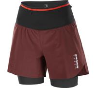 Salomon - Short da donna a compressione - S/Lab Ultra 2In1 Short W Decadent Chocolat/Vanilla Ice per Donne - Taglia S - Marrone Marrone S